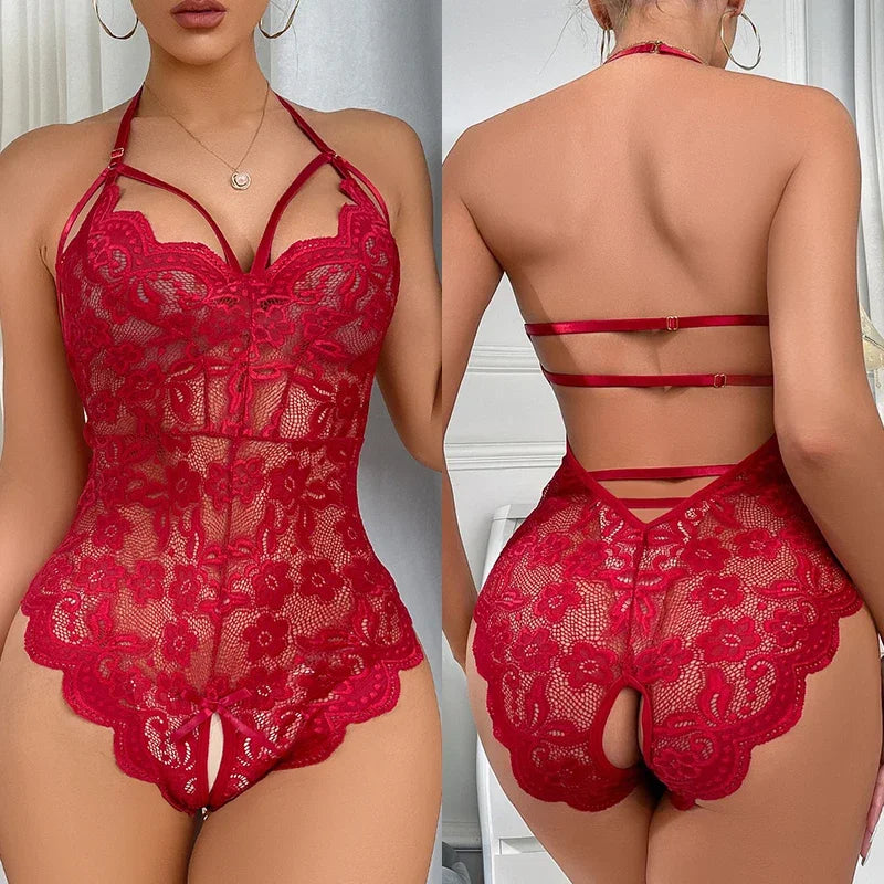 Hot Erotic Lace Lingerie Sexy Erotic Costumes Women's Transparent Sex Underwear Nightwear Female Temptation  Sexy Costume