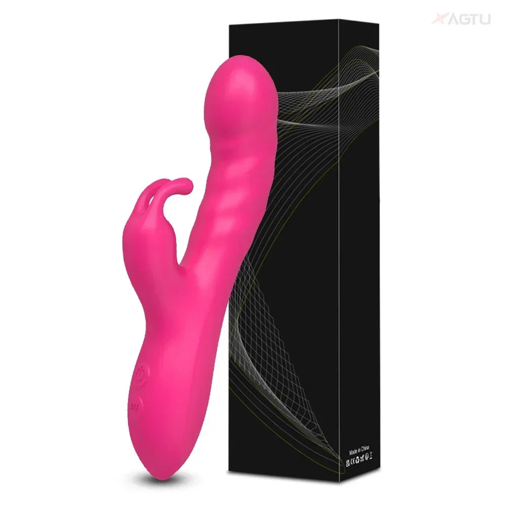 Powerful Rabbit Vibrator Women G-Spot Clitoral Stimulator Vagina Nipple Massager Dildo Female Masturbator Adult Sex Toy
