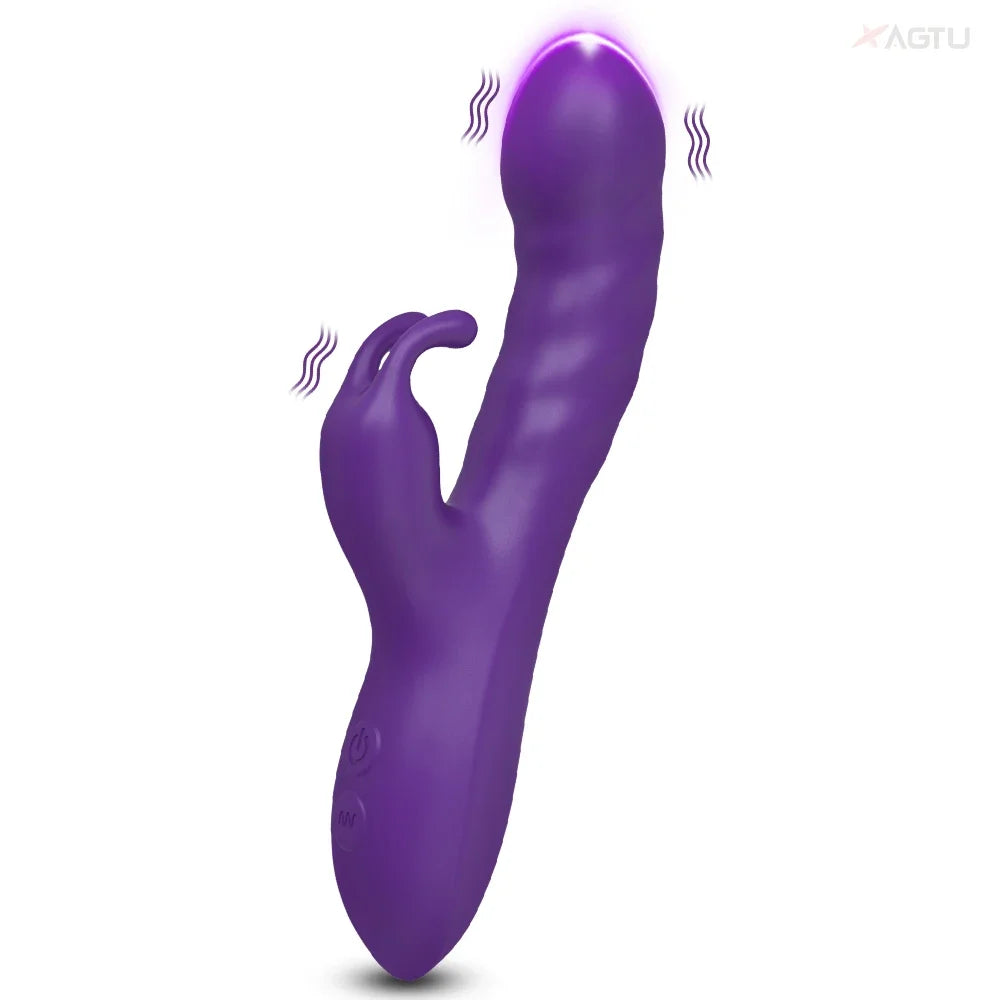 Powerful Rabbit Vibrator Women G-Spot Clitoral Stimulator Vagina Nipple Massager Dildo Female Masturbator Adult Sex Toy