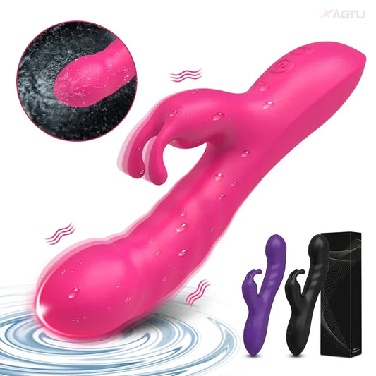 Powerful Rabbit Vibrator Women G-Spot Clitoral Stimulator Vagina Nipple Massager Dildo Female Masturbator Adult Sex Toy