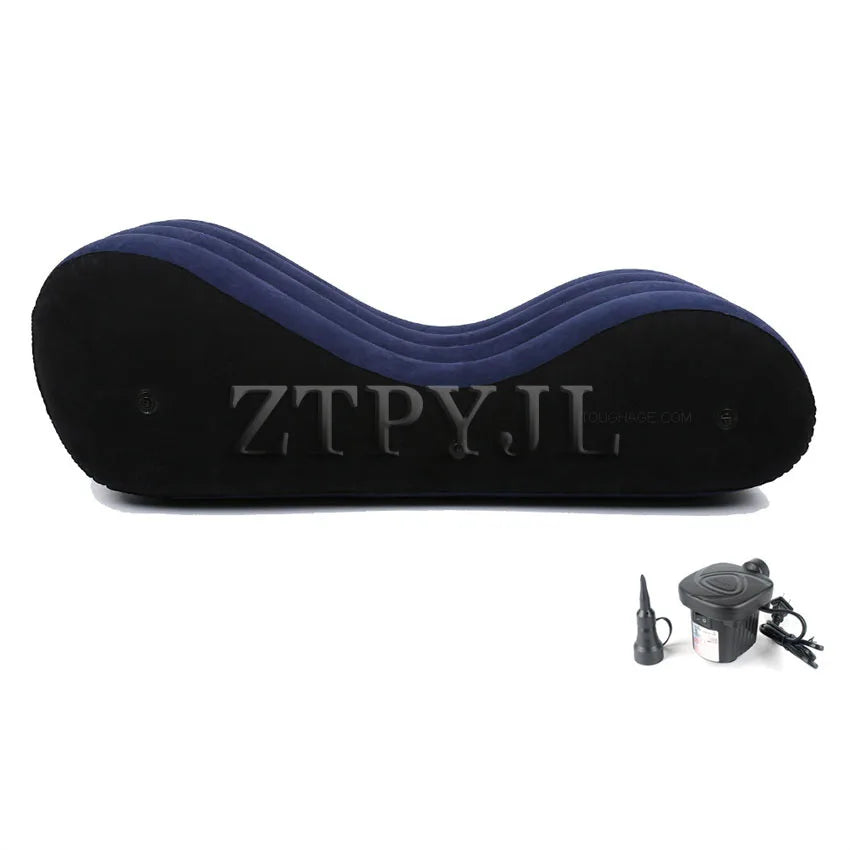 Inflatable Sofa Bed Love Position Aid Sitting Wedge S-shaped  Air Cushion Husband Wife Pillow Chaise  Lounger Sex Furniture Shop