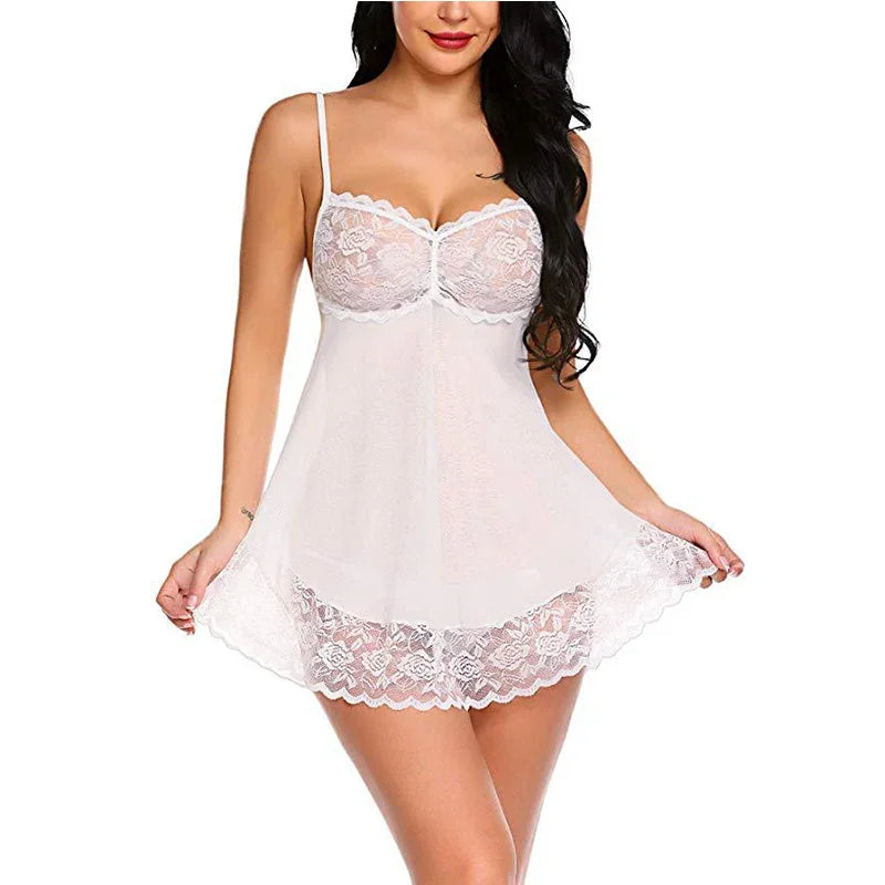 Hot Erotic Lace Lingerie Sexy Erotic Costumes Women's Transparent Sex Underwear Nightwear Female Temptation  Sexy Costume
